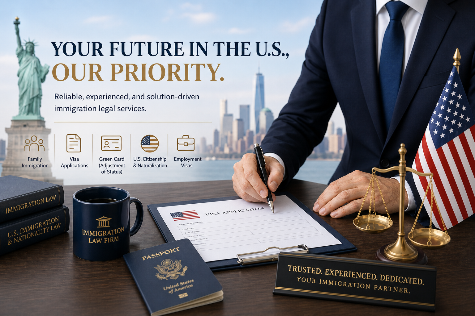Employer reviewing H1B lottery results and immigration petition documents